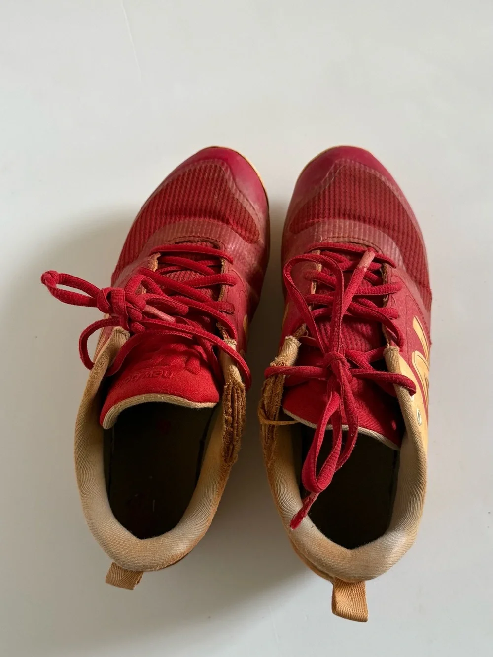 New Balance Red and White Baseball/ Softball Cleats